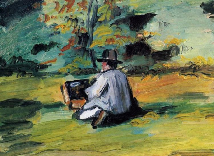 Paul Cezanne Ein Maler bei der Arbeit oil painting image